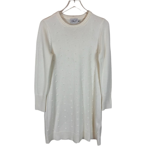 ELIZA J IVORY CREAM SWEATER DRESS - Picture 1 of 6